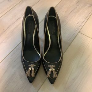 Black patent work heels- 3.5 inch heel